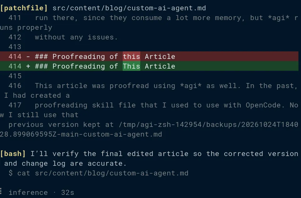 Editing part of an existing file